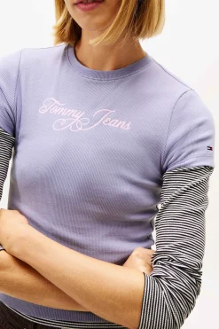 Tommy Jeans Camiseta slim de manga corta^Mujer Camisetas