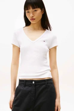 Tommy Jeans Camiseta slim de manga corta^Mujer Camisetas