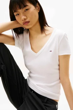 Tommy Jeans Camiseta slim de manga corta^Mujer Camisetas