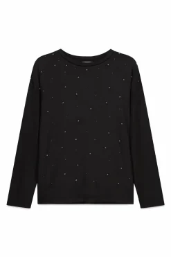 Springfield Camiseta tachas delantero^Mujer Camisetas