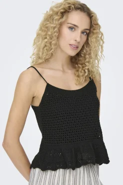 Only Camiseta tirantes crochet^Mujer Camisetas