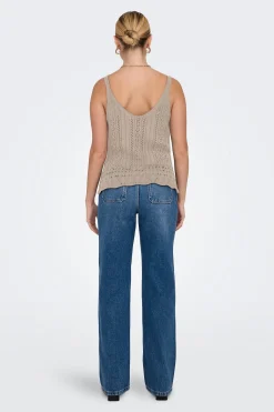 Only Camiseta tirantes de crochet^Mujer Camisetas