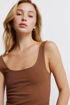 Springfield Camiseta tirantes doble tejido^Mujer Camisetas|Basic Bar