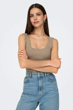 JDY Camiseta tirantes punto^Mujer Camisetas