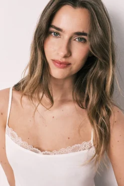 Women'secret Camiseta tirantes punto s&uacute;per suave blanca^Mujer Pijamas