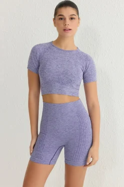 Trendyol Camiseta top deportiva jaspeada^Mujer Deporte