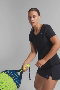 Dash and Stars Camiseta transpirable negra^Mujer Deporte