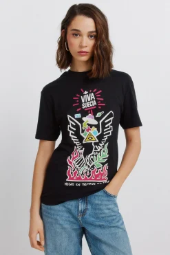 Springfield Camiseta Viva Suecia^Mujer Camisetas|Camisetas