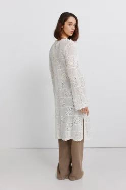 Springfield Cardigan largo pointelle^Mujer Jerséis Y Cárdigans