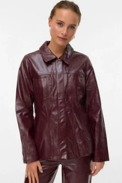 Vero Moda Cazadora ajustada efecto piel^Mujer Chaquetas