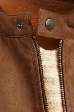 Jack & Jones PLUS Cazadora biker efecto ante^Hombre Cazadoras