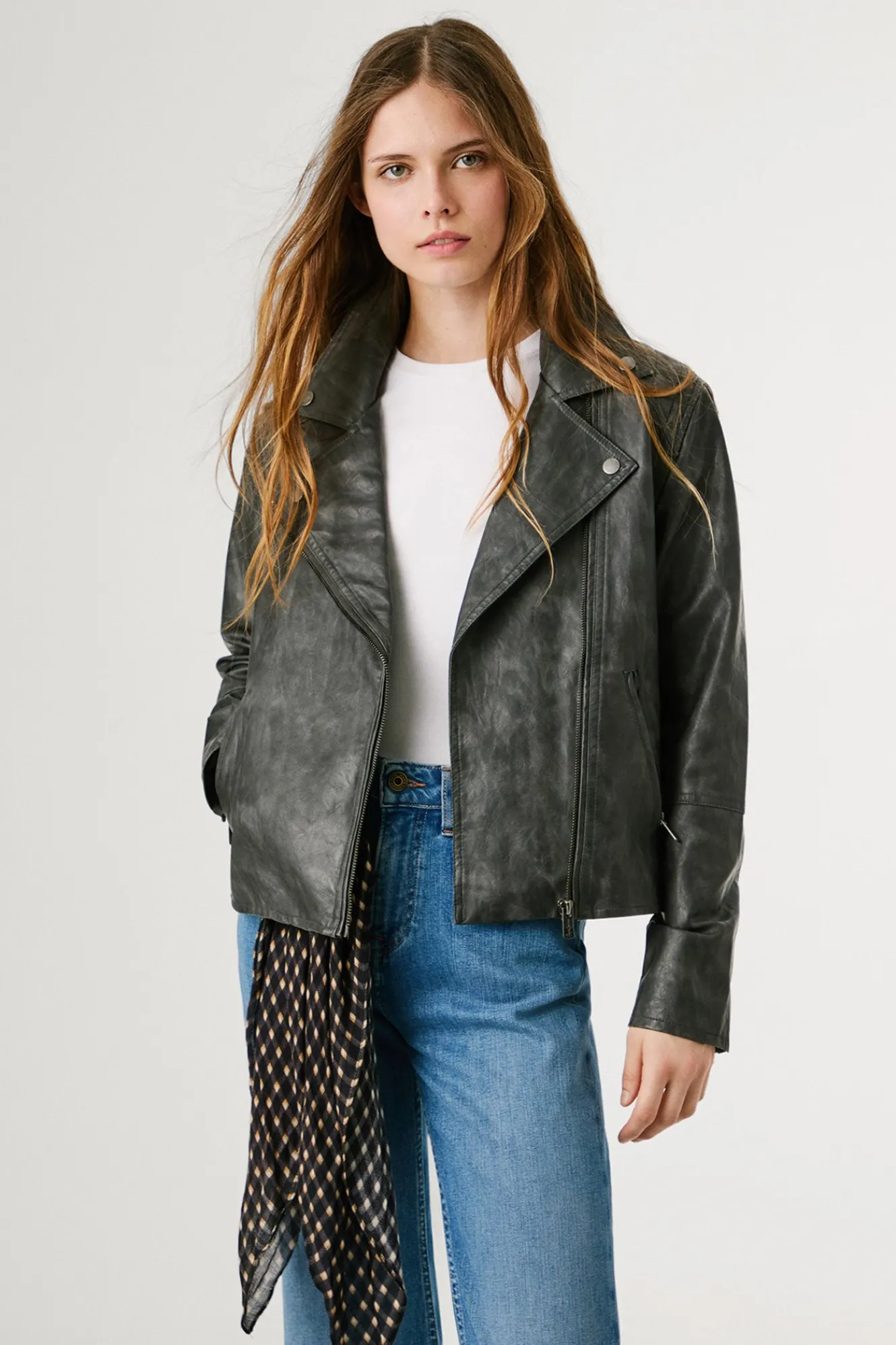 Pepe Jeans Cazadora Biker Efecto Piel^Mujer Chaquetas