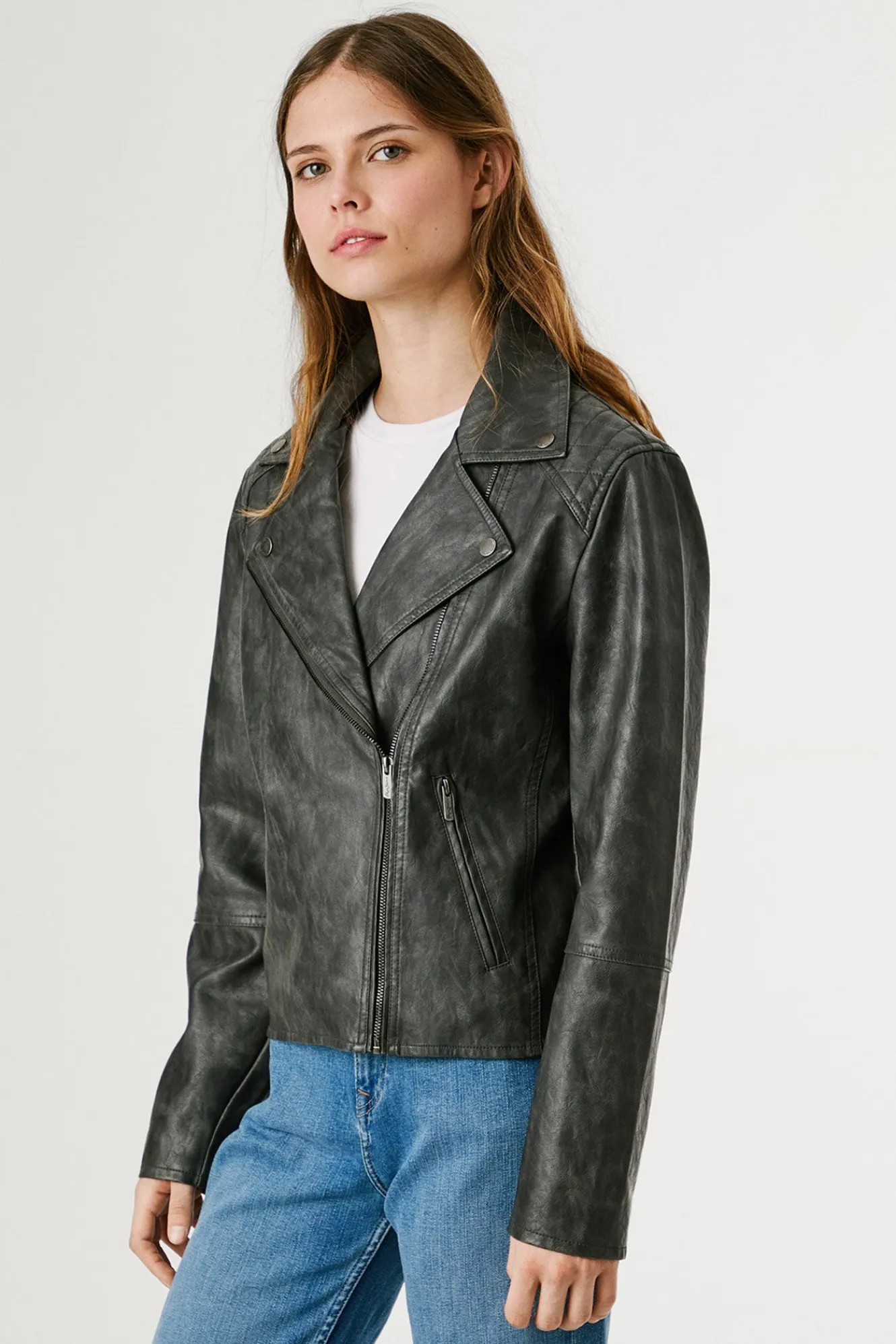 Pepe Jeans Cazadora Biker Efecto Piel^Mujer Chaquetas