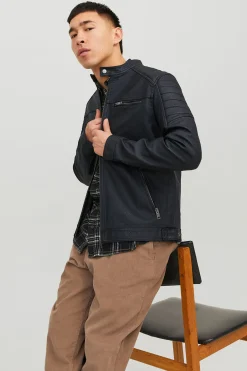 Jack & Jones Cazadora biker efecto piel^Hombre Cazadoras