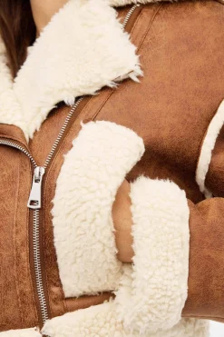 Inside Cazadora Borreguillo Aviador^Mujer Chaquetas