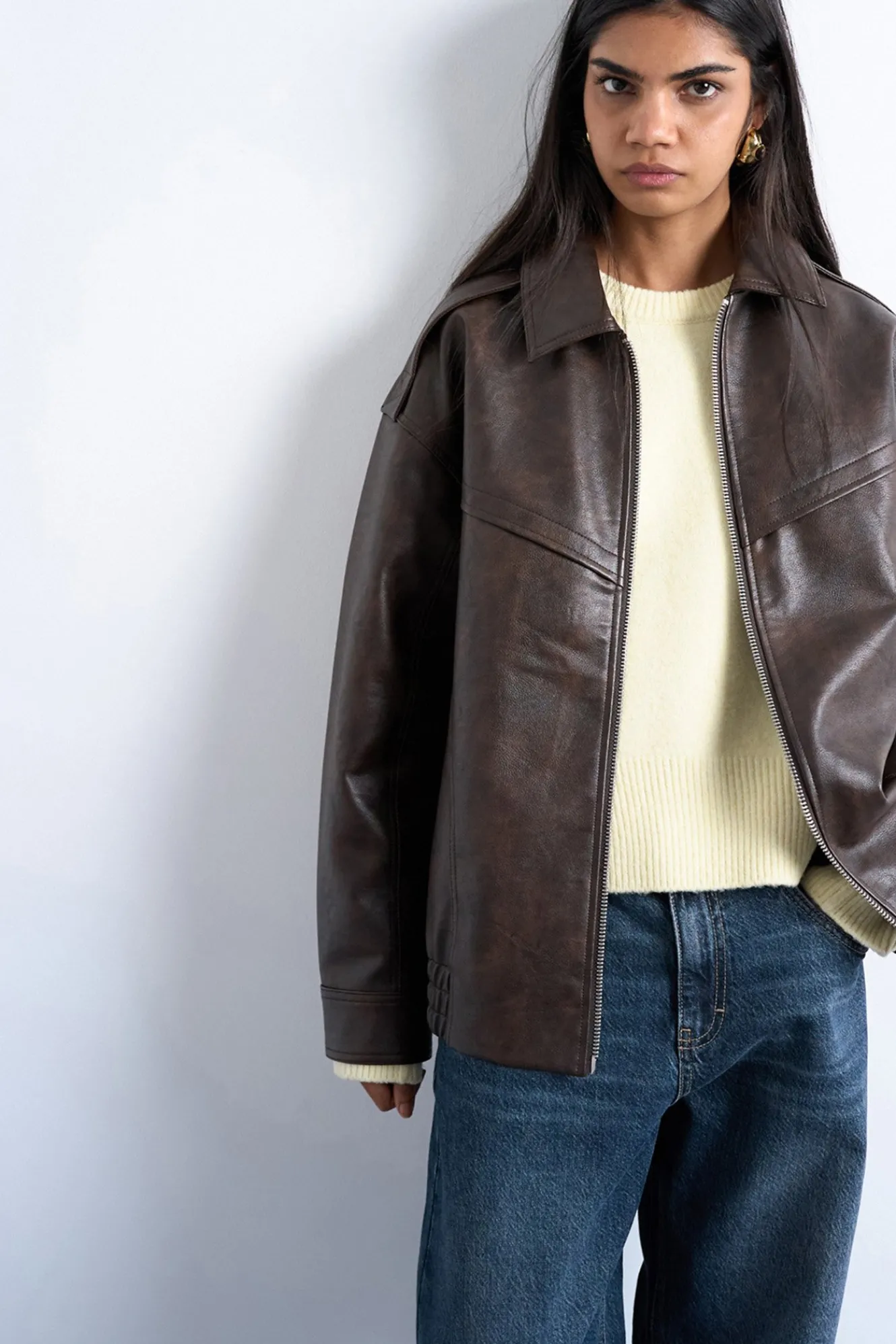 Topshop Cazadora corta con acabado coated (recubrimiento de poliuretano)^Mujer Chaquetas