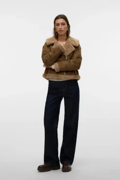 Vero Moda Cazadora de mujer de terciopelo con cremallera^Mujer Chaquetas