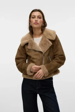 Vero Moda Cazadora de mujer de terciopelo con cremallera^Mujer Chaquetas
