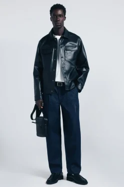 Springfield Cazadora efecto piel^Hombre Cazadoras