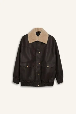 DeFacto Cazadora oversize efecto piel^Mujer Chaquetas