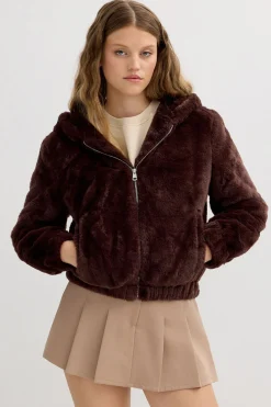 Inside Cazadora Pelo Con Capucha^Mujer Chaquetas|Abrigos