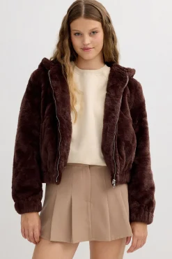 Inside Cazadora Pelo Con Capucha^Mujer Chaquetas|Abrigos