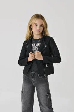 Only Girls Cazadora polipiel de ni&ntilde;a^Niños Abrigos Y Chaquetas