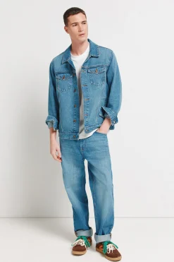 Springfield Cazadora vaquera lavado medio oscuro^Hombre Cazadoras