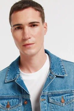 Springfield Cazadora vaquera lavado medio oscuro^Hombre Cazadoras