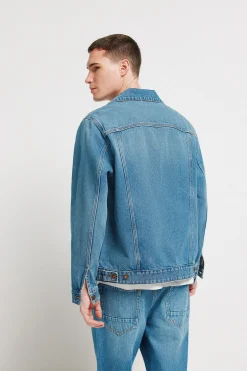 Springfield Cazadora vaquera lavado medio oscuro^Hombre Cazadoras