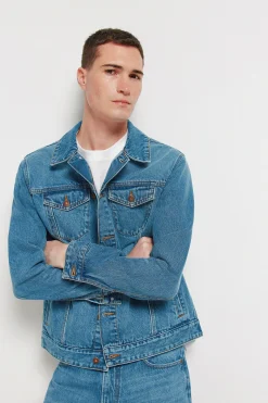 Springfield Cazadora vaquera lavado medio oscuro^Hombre Cazadoras