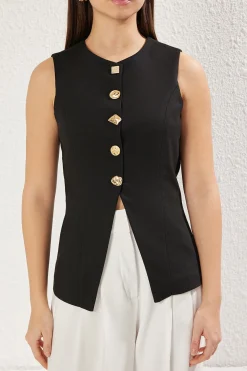 Trendyol Chaleco abotonado sin mangas^Mujer Camisetas