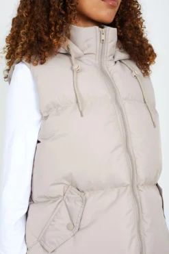 Brave Soul Chaleco acolchado con capucha^Mujer Chaquetas|Chalecos