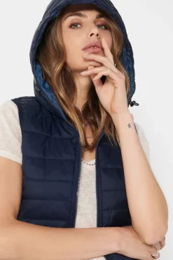 Only Chaleco acolchado ultraligero con capucha^Mujer Chaquetas|Chalecos