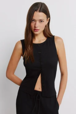 Springfield Chaleco botones^Mujer Chaquetas|Camisetas