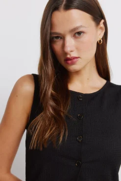 Springfield Chaleco botones^Mujer Chaquetas|Camisetas