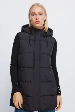 Springfield Chaleco capucha poli&eacute;ster reciclado^Mujer Chaquetas|Chalecos