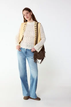 Slowlove Chaleco con tachas^Mujer Chaquetas|Chalecos