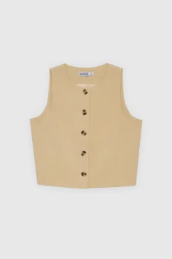 Inside Chaleco de lino^Mujer Camisas Y Blusas