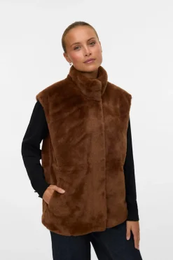 Vero Moda Chaleco de pelo cuello alto^Mujer Abrigos