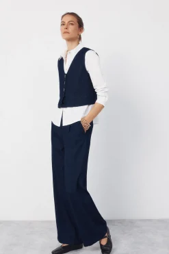 Cortefiel Chaleco Denim sastre^Mujer Chaquetas|Chalecos