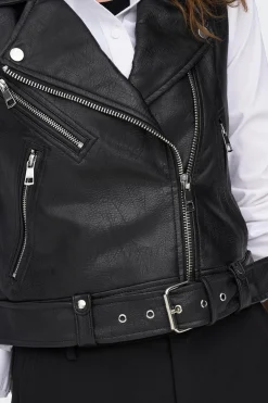 Only Chaleco efecto piel^Mujer Chaquetas|Chalecos