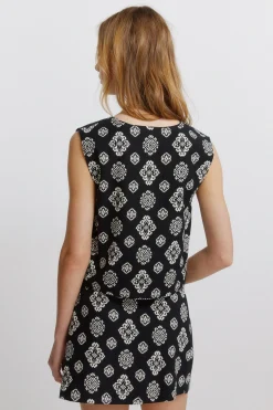 Springfield Chaleco estampado &eacute;tnico^Mujer Chaquetas|Jerséis Y Cárdigans