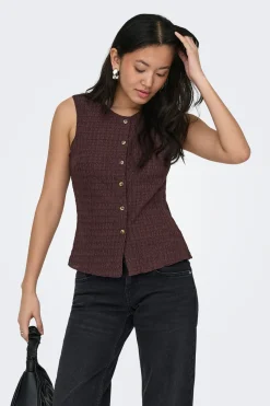 Only Chaleco estructura^Mujer Chaquetas|Chalecos