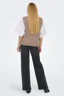 Only Chaleco estructura cuello pico^Mujer Jerséis Y Cárdigans|Basic Bar