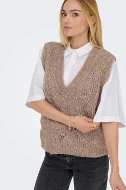 Only Chaleco estructura cuello pico^Mujer Jerséis Y Cárdigans|Basic Bar