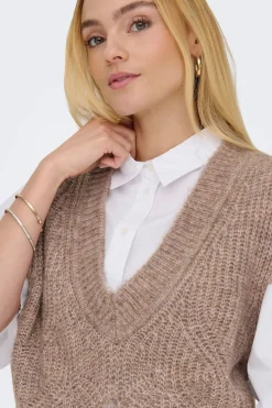 Only Chaleco estructura cuello pico^Mujer Jerséis Y Cárdigans|Basic Bar