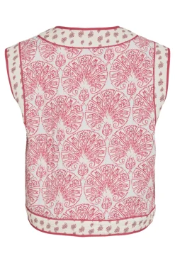 Vila Chaleco guateado estampado con lazos^Mujer Chaquetas|Chalecos