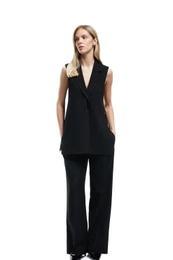 Koton Chaleco largo con cinturón^Mujer Chaquetas