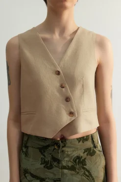 Trendyol Chaleco sin mangas cruzado^Mujer Camisetas